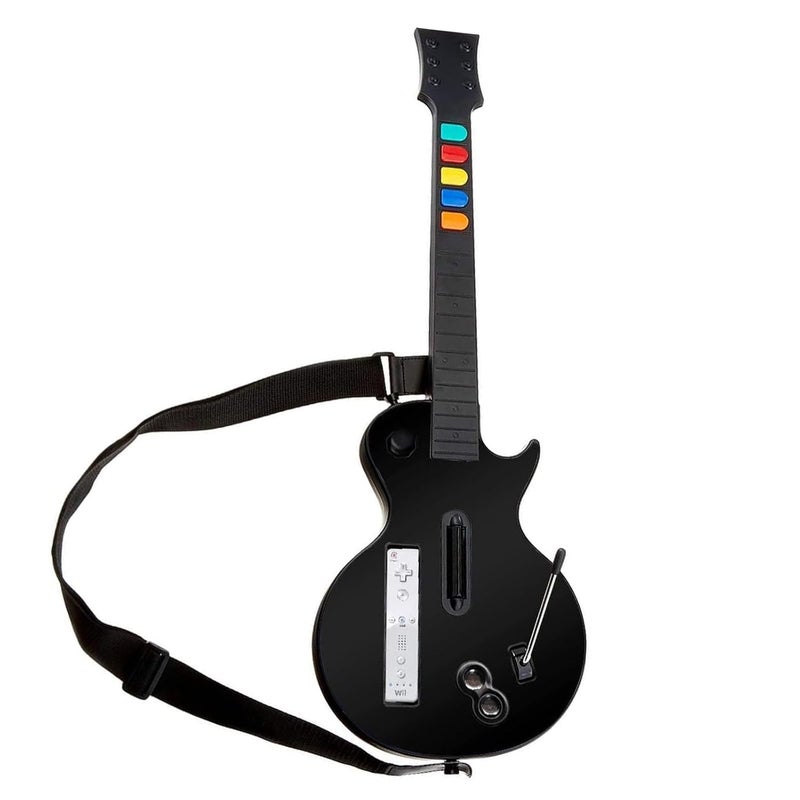 DOYO Wireless Controller for Wii – Compatible with Guitar Hero Series, Rock Band 2 & 3 (Not for Rock Band 1) – Includes Adjustable Strap – Black - Image 1